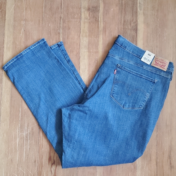 NWT Levi's Blue Jean Denim Classic Straight Size 24W Plus Size - Picture 1 of 9